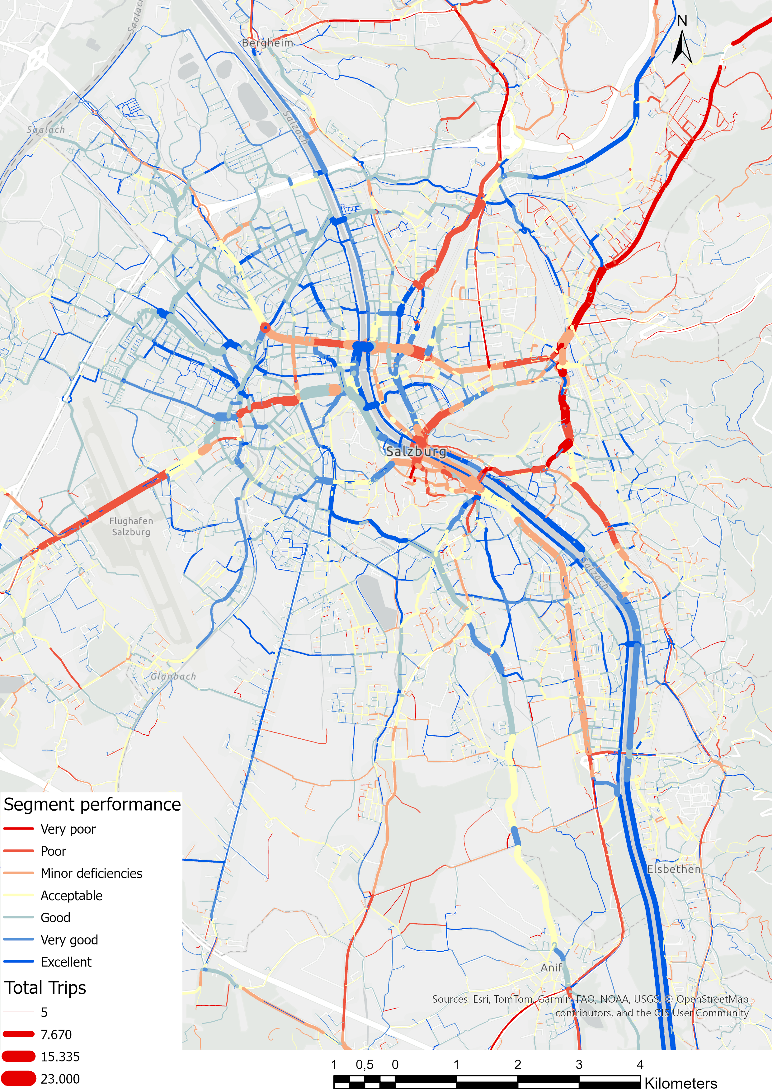 Final map showing the segment performance